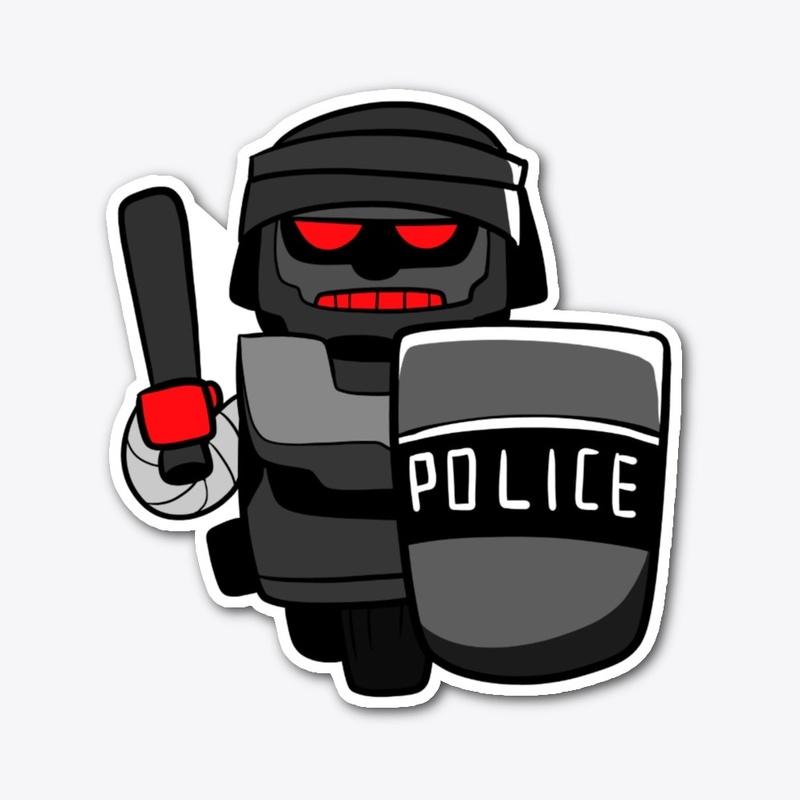 InHuman Cartoon Police Robot